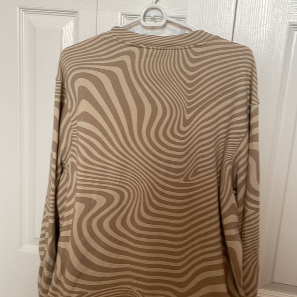 H&M sweatshirt dress tan and cream - Picture 5 of 5